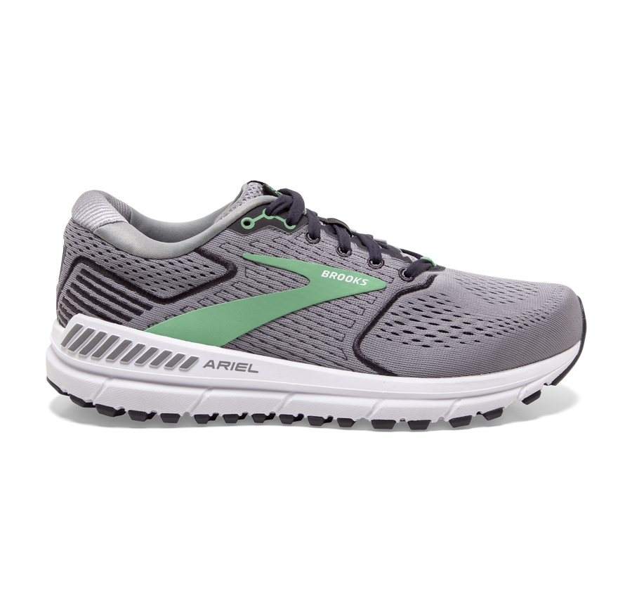 Brooks Womens Running Shoes Nz - Ariel 20 Grey/Green ( GYEAQ7503 )